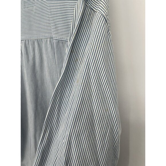 Vintage Quizz New York Shirt Womens 20 Blue White Stripe Embroidered Bears Denim - Picture 7 of 8